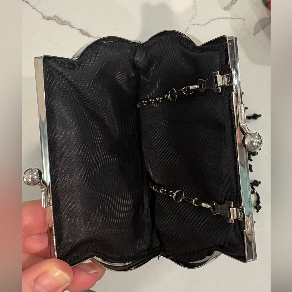 Black Beaded Fringe Bag - Picture 6 of 6